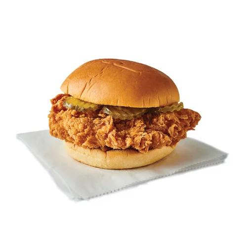 Fried Chicken Sandwich - Our signature crispy fried chicken breast on a soft bun with pickles and our special sauce.